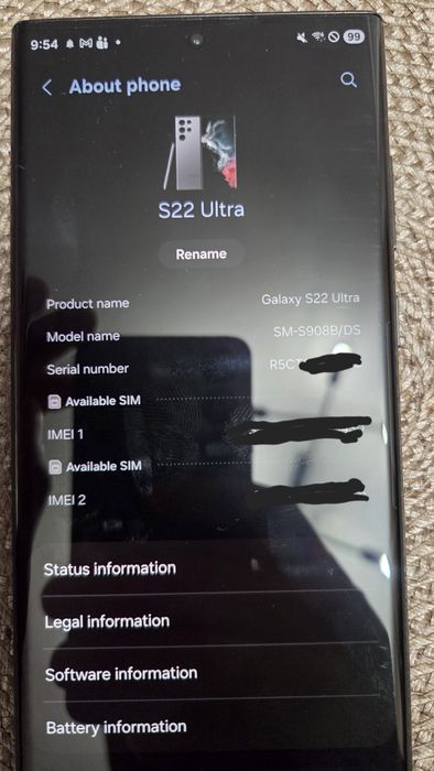 Vand Samsung S22 Ultra 256Gb 12Gb Ram