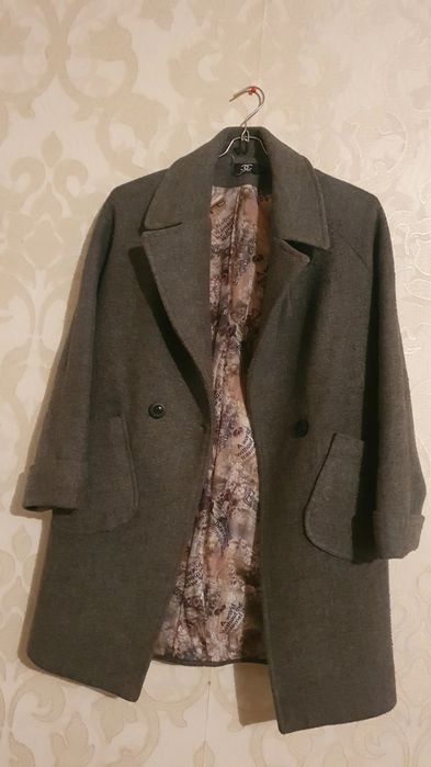 Пальто серое весна осень