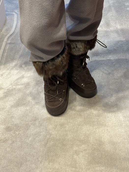 Cizme zapada piele Massimo Dutti, mas. 37, blana naturala