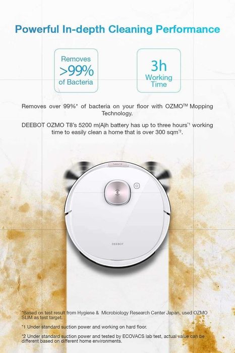 Прахосмукачка робот Ecovacs Deebot Ozmo T8+