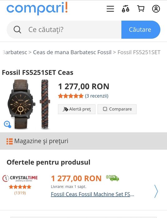 Ceas/brățară fossil