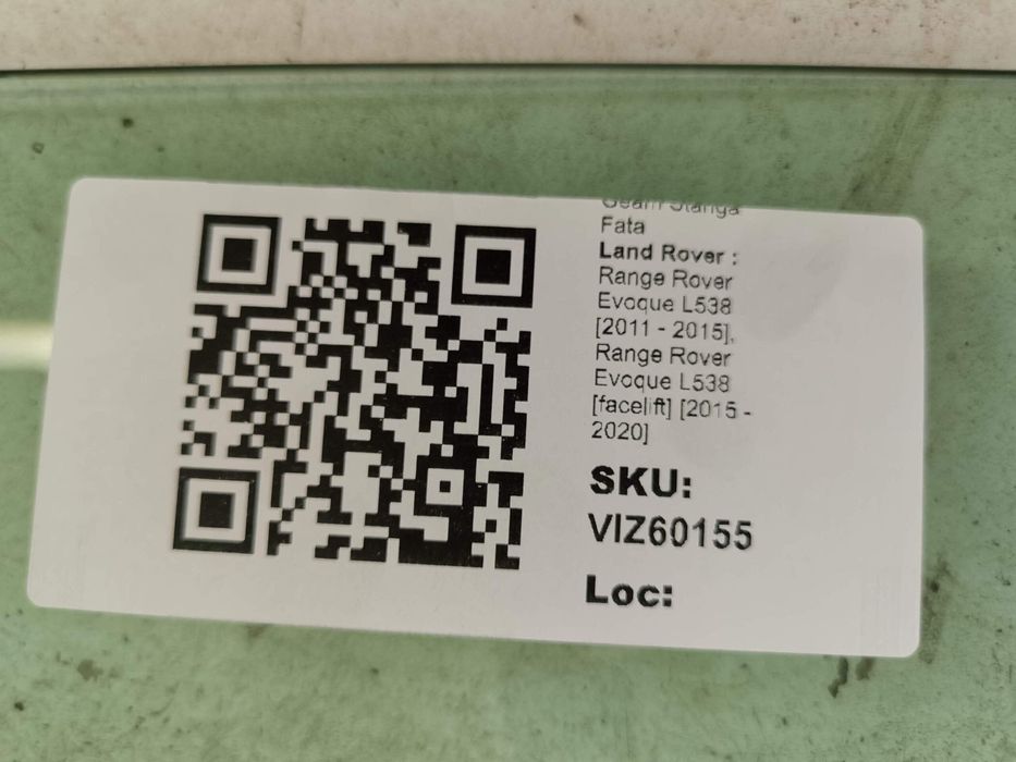 Ляво предно стъкло Land Rover Range Rover Evoque / Land Rover Range Ro