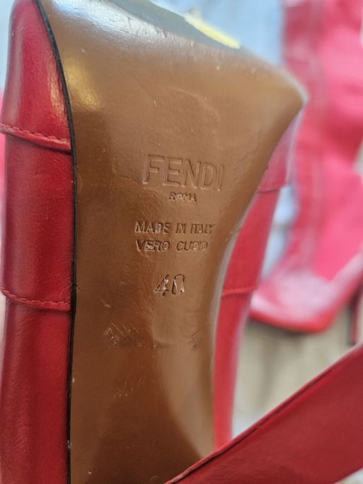 Cizme din piele fendi