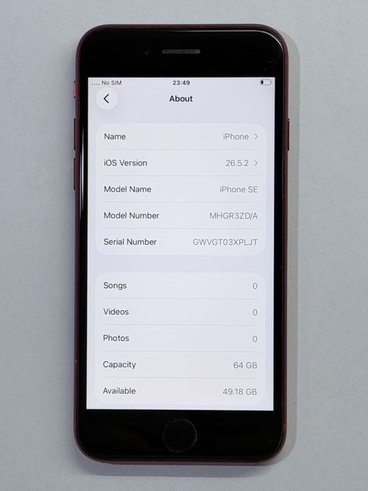 iPhone SE2020 Red 93% battery