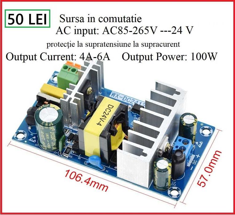 Sursa in comutatie 230v-12v-24v  4-6A