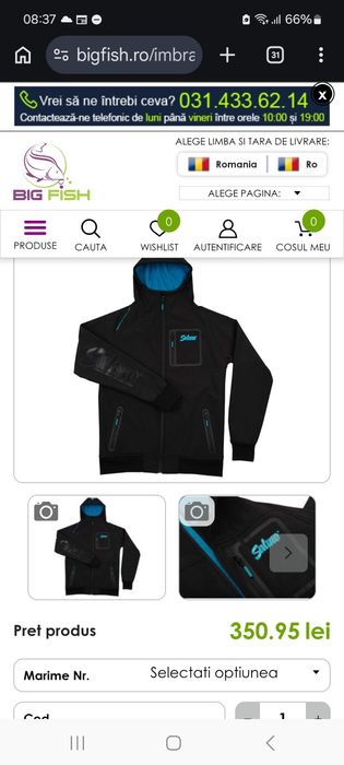 Jacheta Salmo Soft Shell Jacket fleece pescuit