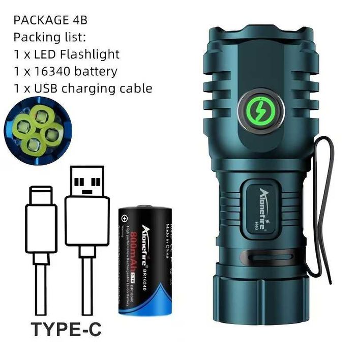 Мини фенер с магнит мощен силен и надежден с алуминиев корпус 1000 lm