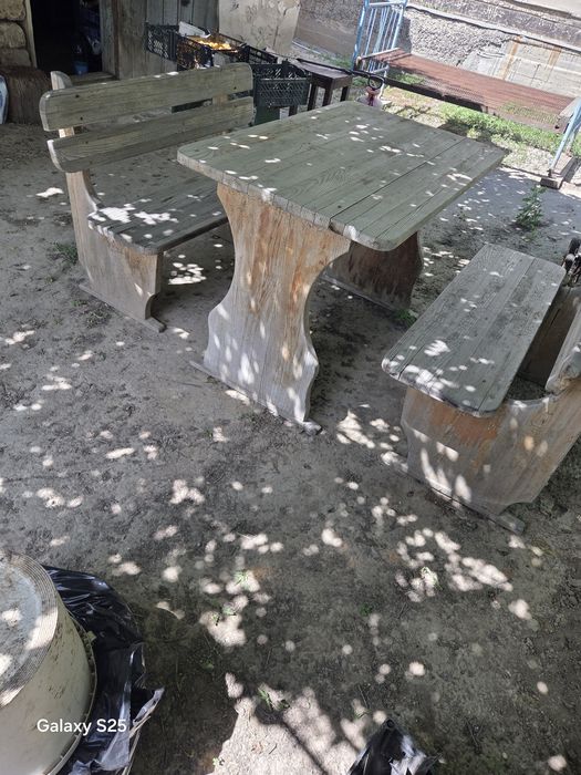 Дачный стол скамейки