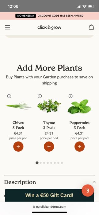 Смарт саксия Click and Grow Smart Garden + ПОДАРЪК подправки