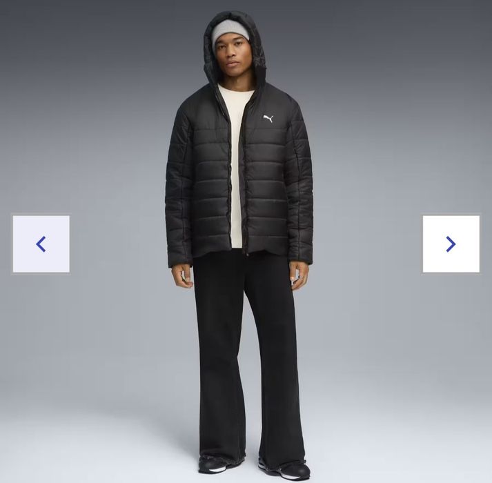 PUMA Geacă de vatelină bărbați matlasată Essentials, gri  NOUĂ