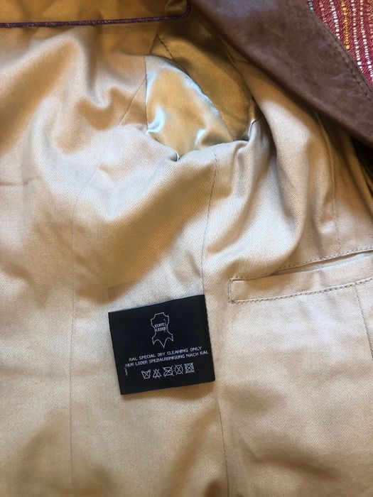 Кафяво сако естествена кожа