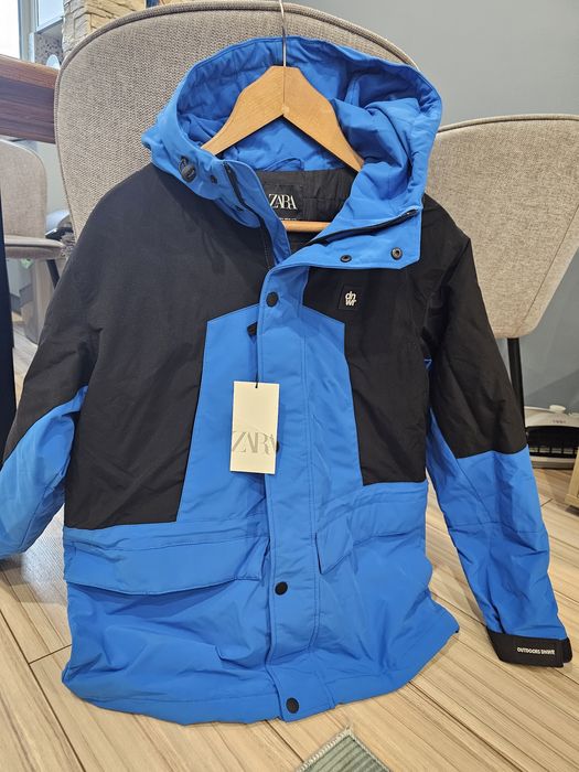 Синьо мъжко яке Зара Непромокаемо