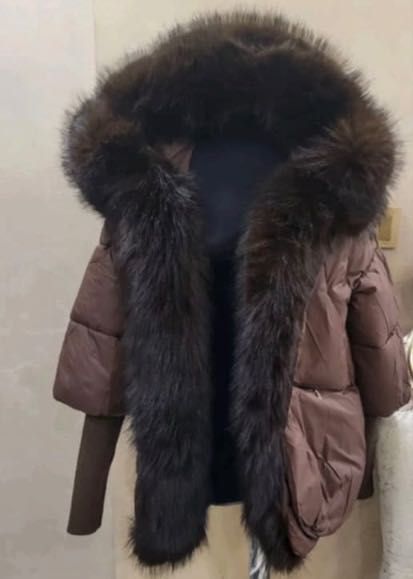 Чисто ново зимно яке с косъм от лисица