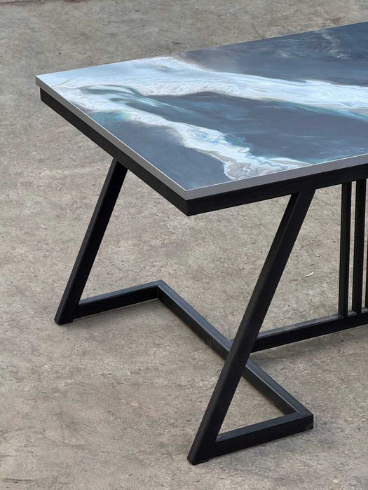 Журнальный столик из МДФ с изображением океанской воды