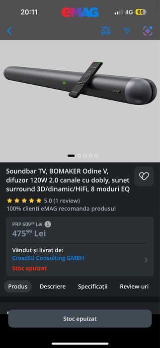 Soundbar BOMAKER Odine V
