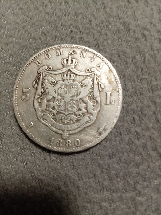 Moneda Carol 1 1880 din argint