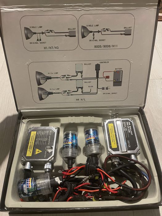 Kit Xenon HID H4 Bi-Xenon H/L 35W 12V - Probat pe masina, Ca Nou - Complet