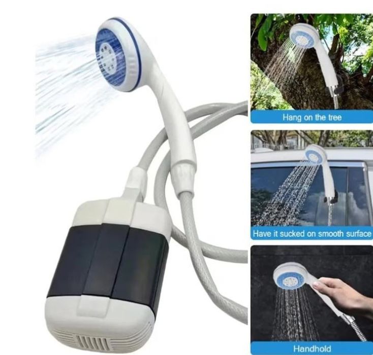 Преносим душ за къмпинг, компактен, USB зареждане, батерия 2200 mAh