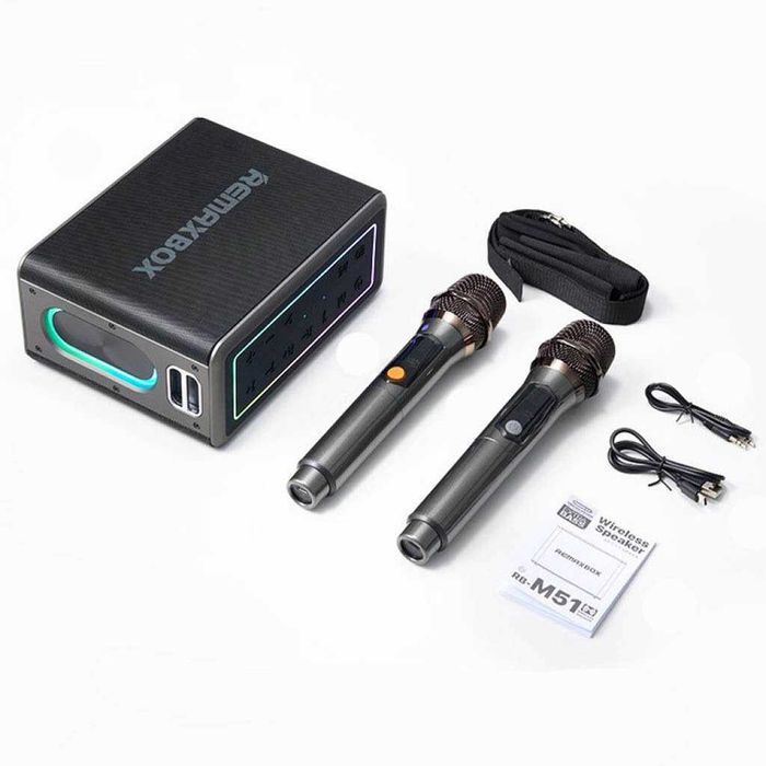 Remax RB-M51 120w — Портативная колонка с 2 микрофонами. Есть доставка