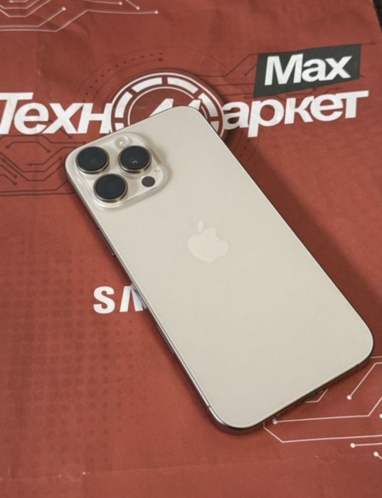 КАТО НОВ 256GB iPhone 16 Pro Max Гаранция Техномаркет 2026г. Desert