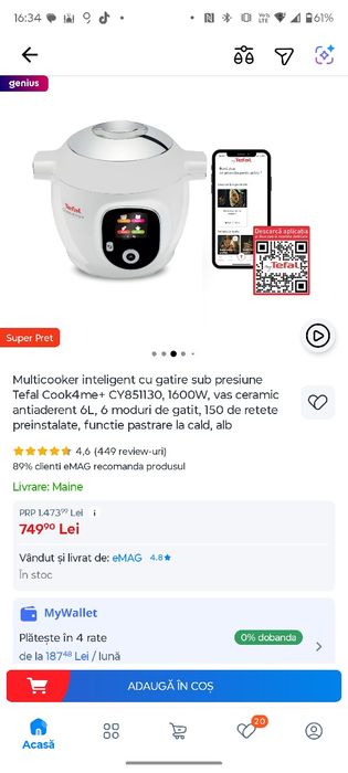 Multicooker Tefal Cook 4me +