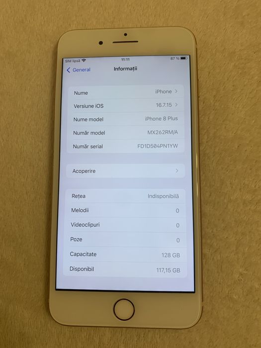 Iphone 8 Plus stare excelentă