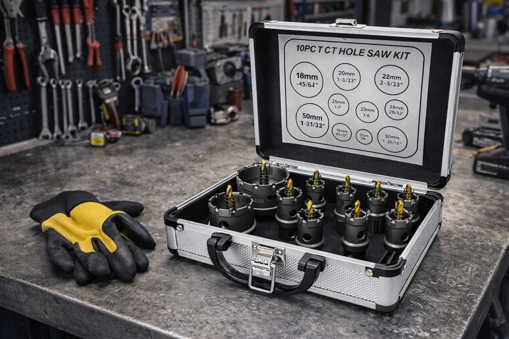 Set coroane de gaurit titan TCT – 10 PIESE PROFESIONALE!