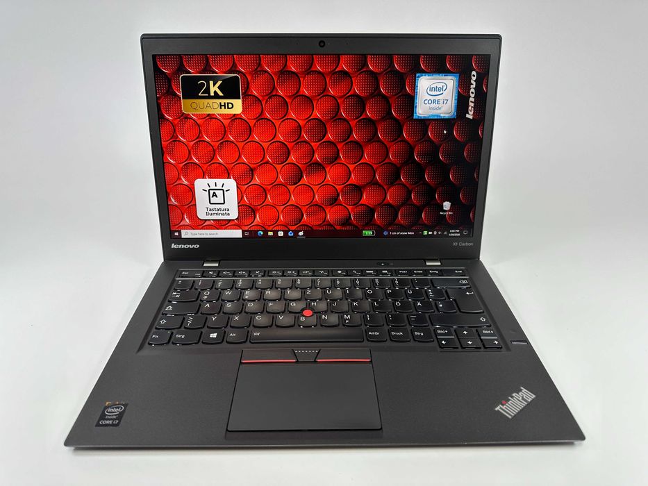 Lenovo X1 Carbon G3 Intel i7 256 gb SSD Ecran 14 inch 2K Garantie 1 an
