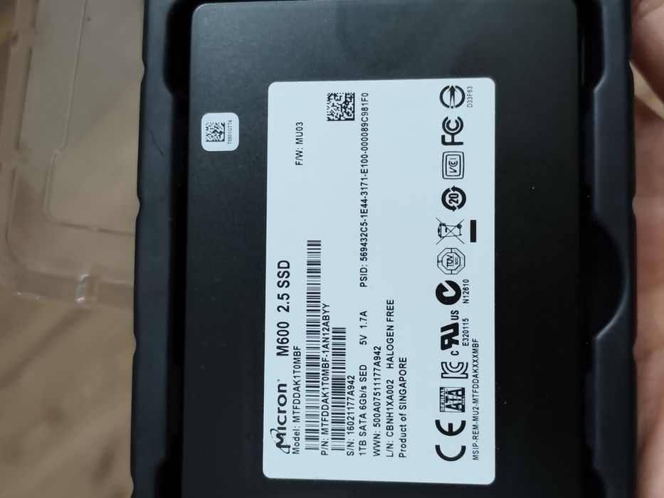 SSD 1 TB micron 2'5