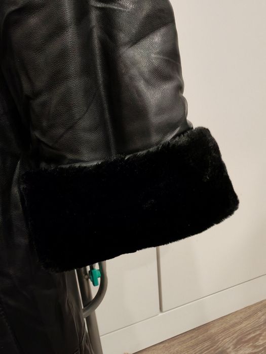 Пальто экокожа зимнее