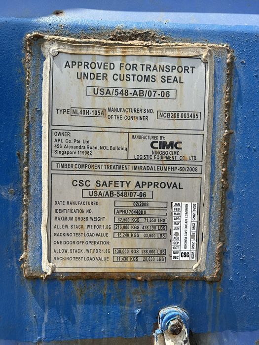 Container maritim 40ft High Cube, cargo worthy CSC valabil