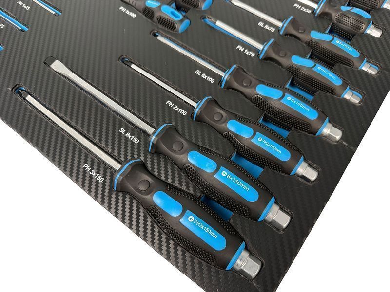 Модул за шкаф за инструменти с професионални отвертки, 21 части gebo t