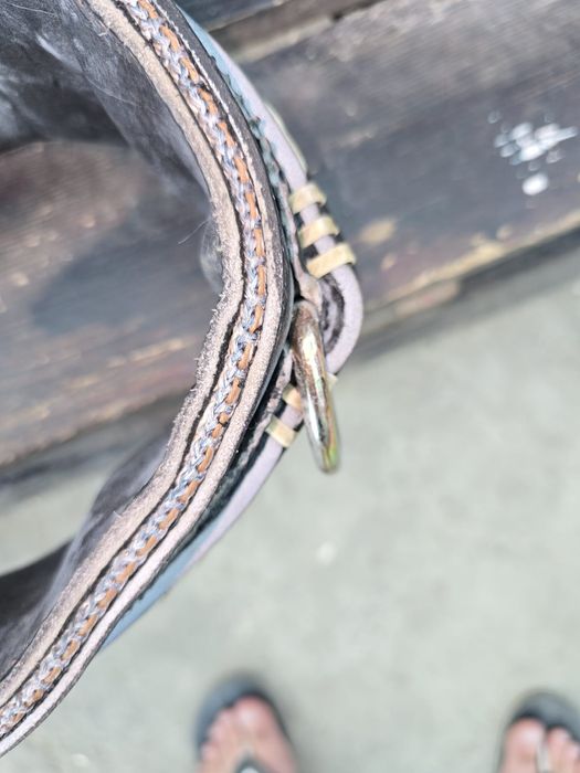 Ham de piele cu alama