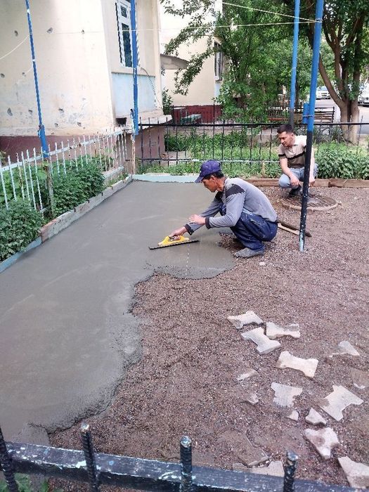 Здравствуйте. Делаем СТЯШКА бардер парковка площадки тротуары .Стяшка