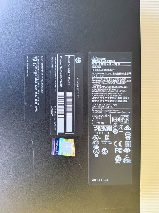 HP EliteDesk 800 G5 SFF,Intel Core i7-9700 CPU,3.00GHz,NO RAM NO HARD