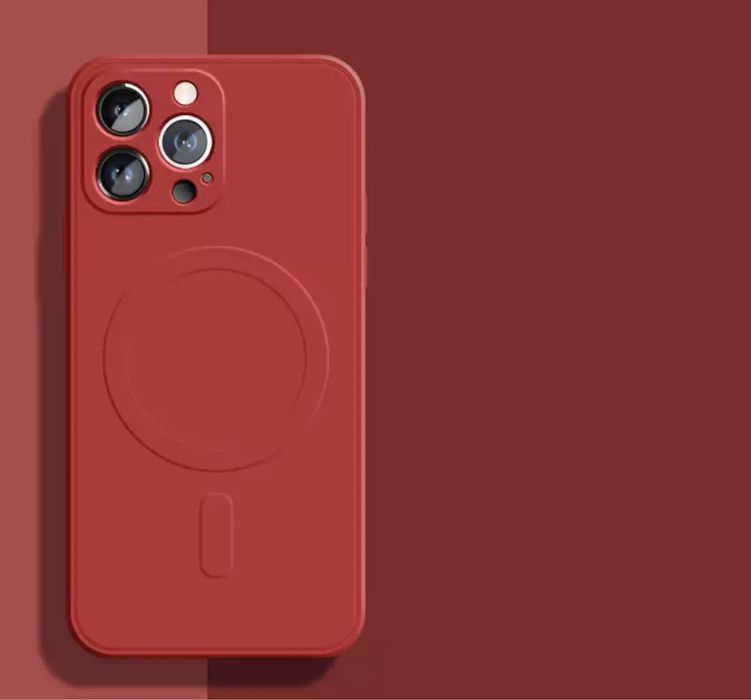 Iphone 14/15 PRO MAX PLUS Husa Magsafe Silicon cu Interior de Catifea