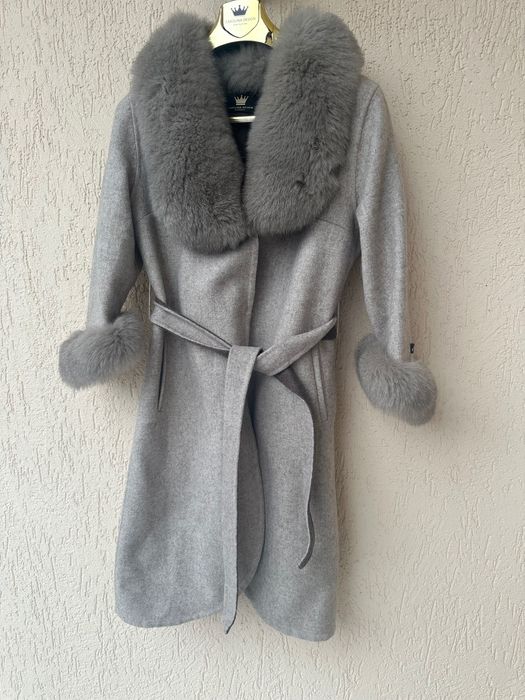 Vand palton Alpaka blană naturală se potrivește pt L, XL