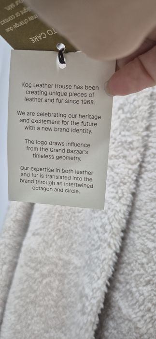 Haina piele cu blana naturala