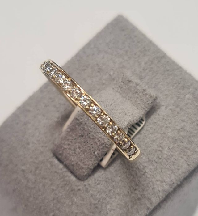 Inel din aur galben 14k, cu diamante naturale, IAU814