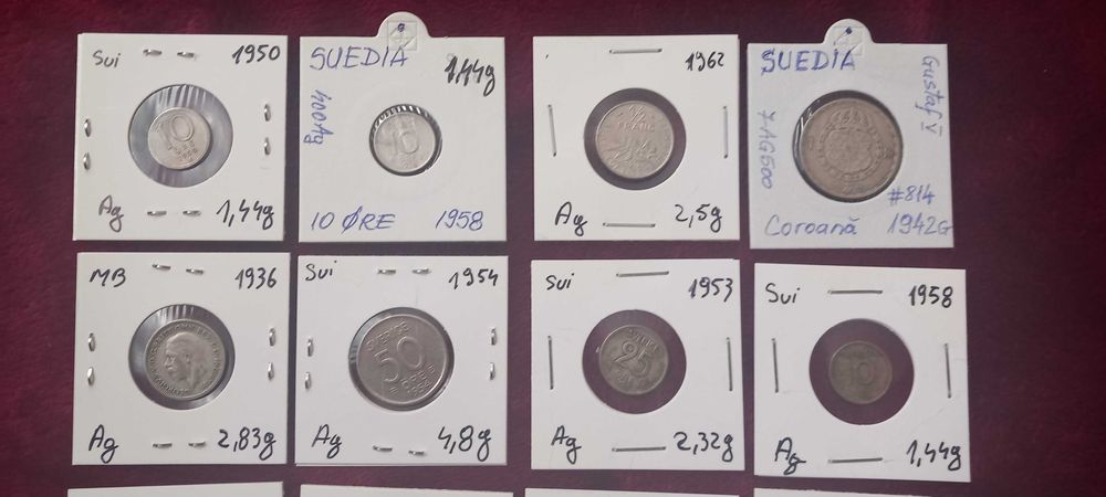 24 monede Argint / 97,53 grame