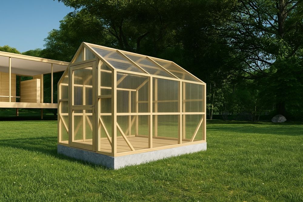 Дървена оранжерия от шведски смърч 2.6х3м