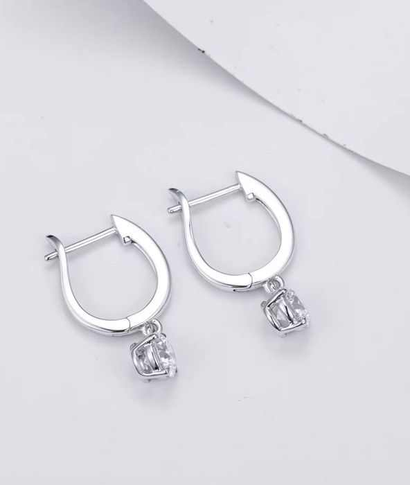 серьги с бриллиантами 1 карат