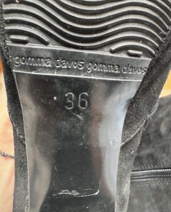 Cizme piele întoarsă, interior exterior, înălțime toc 10 cm