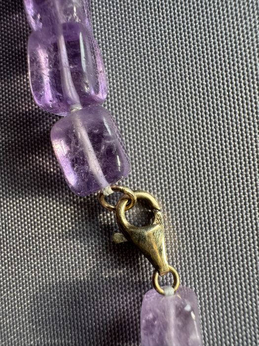 Colier ametiste inchizatoare aur