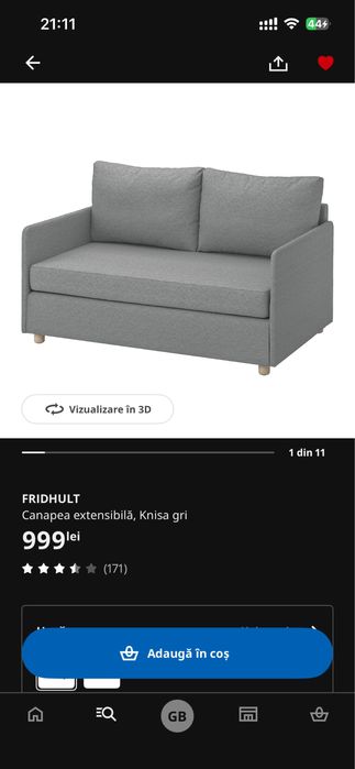 Vand canapea extensibila Fridhult