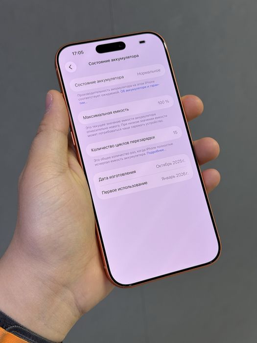 iPhone 17 Pro Max 256 GB АКБ 100% 15 цикл | Mobile Zone
