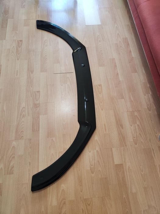 Prelungire lip bara fata Audi A4 B8 2008-2012 nonfacelift negru lucios