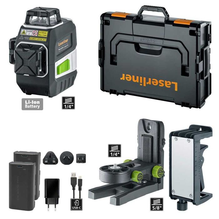 Зелен линеен лазерен нивелир Laserliner MasterPlane-Laser 3G Pro