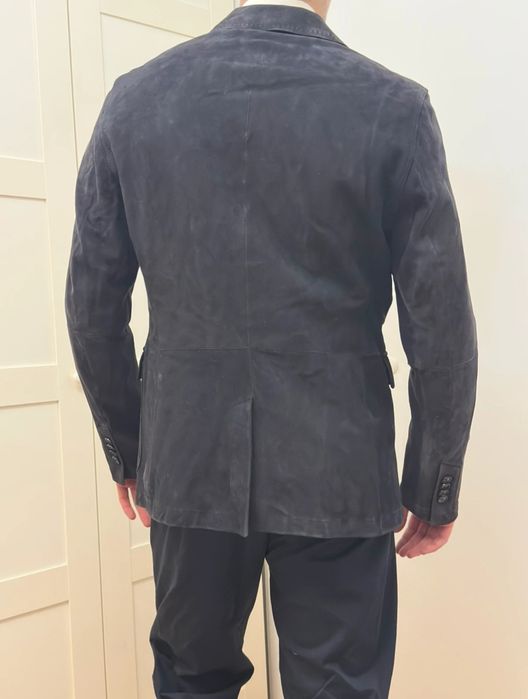 Sacou Massimo Dutti Piele Naturala Intoarsa Suede L 40