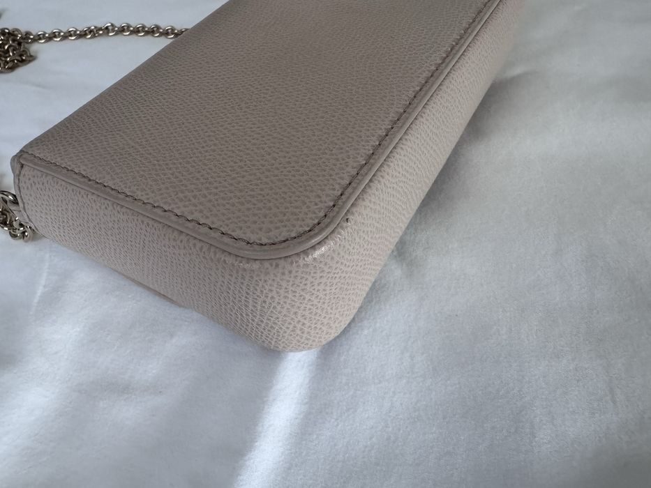 Poseta Furla, piele naturala, culoare roz pudra